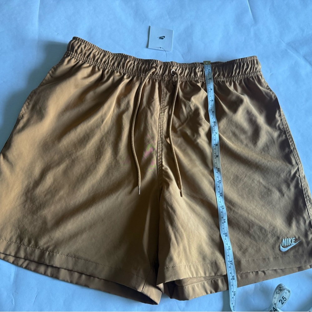 Nike Tan Drawstring Athletic Shorts